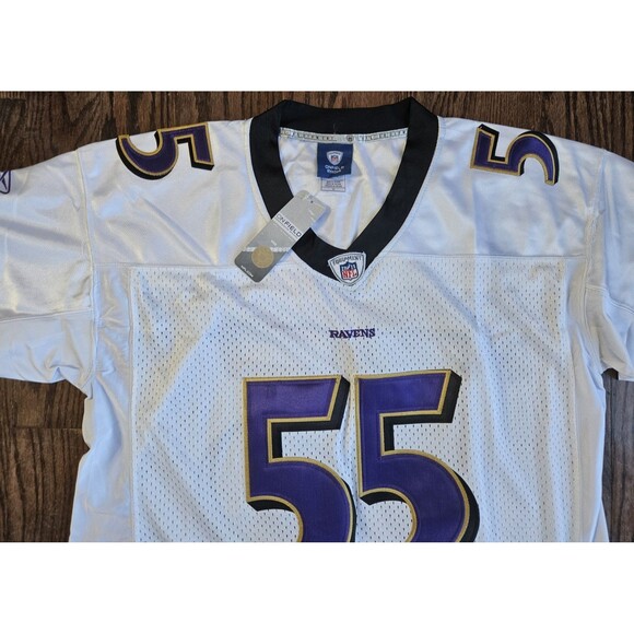 Terrell Suggs #55 Baltimore Ravens Reebok On Field Jersey White Size 50 NWT - Picture 6 of 16